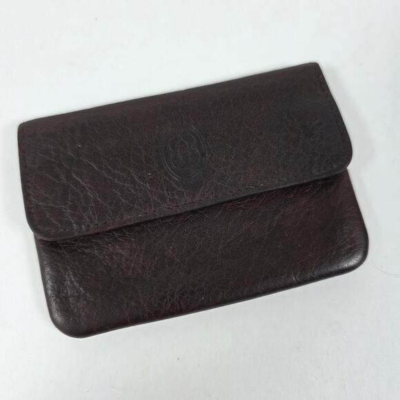 Vintage Small Brown Leather Buxton Wallet Credit Business Card Holder Mini Cash - Picture 2 of 8